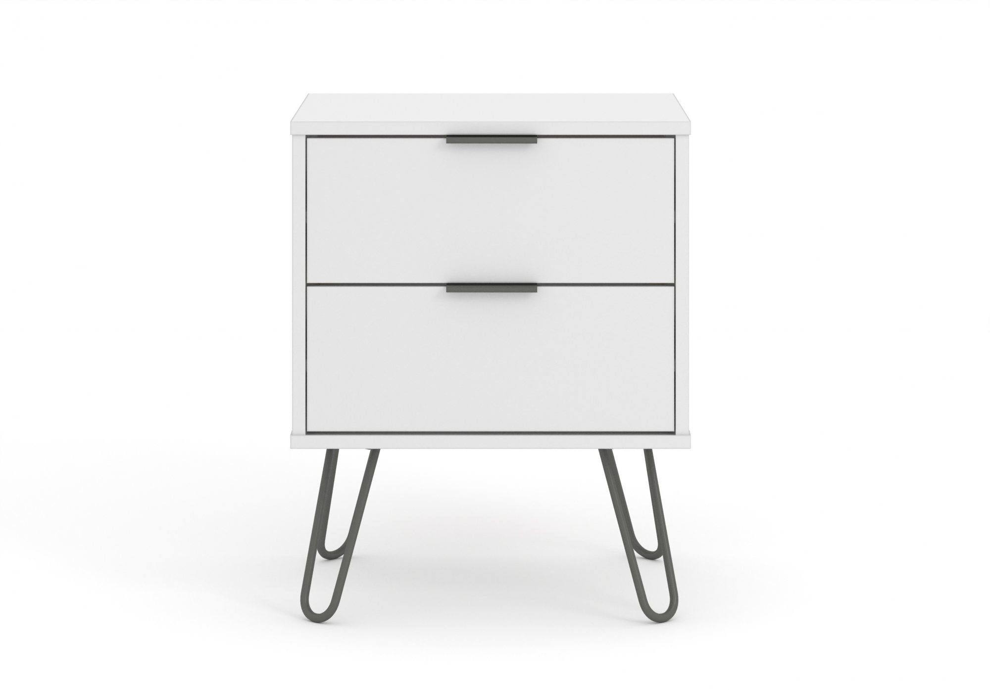 Core Products Core Augusta White 2 Drawer Bedside Cabinet (Flat Packed)