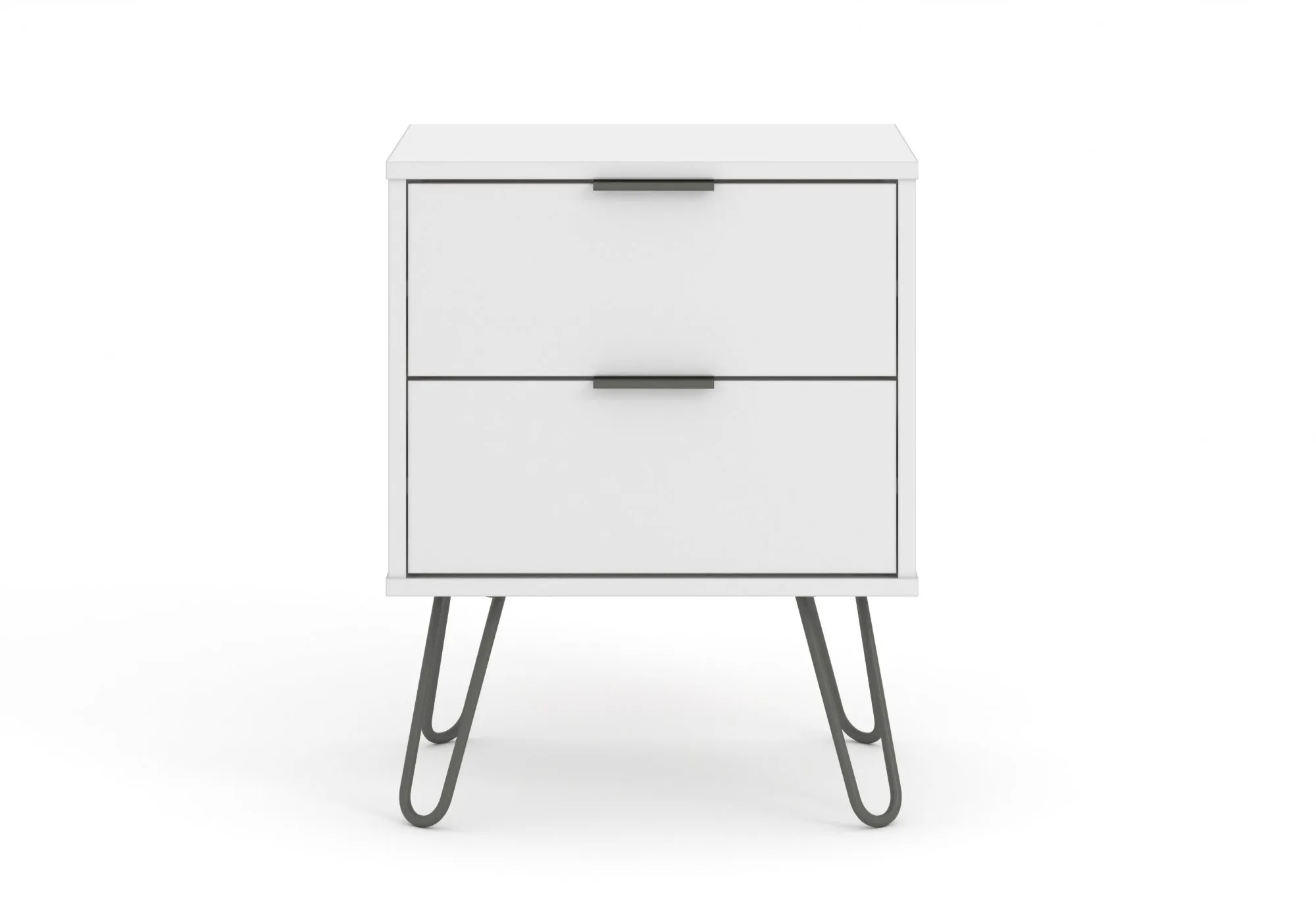 Core Core Augusta White 2 Drawer Bedside Table