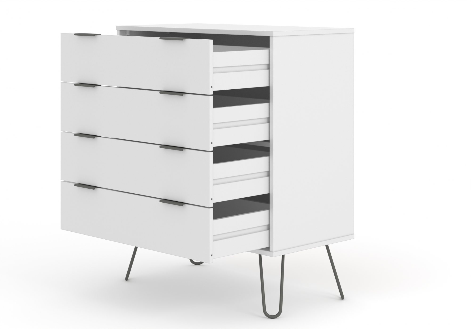 Core Products Core Augusta White 4 Drawer Chest of Drawers (Flat Packed)