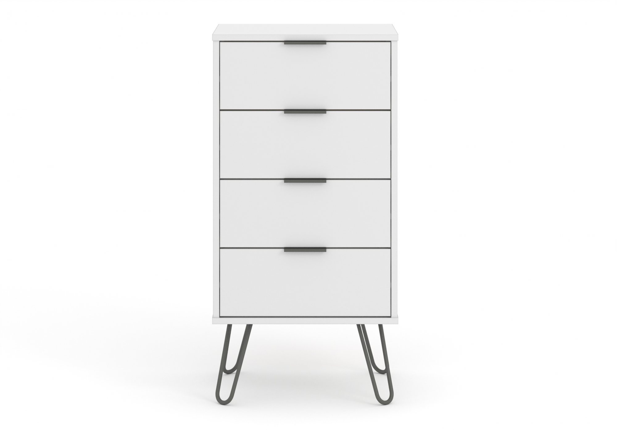 Core Products Core Augusta White 4 Drawer Narrow Chest of Drawers (Flat Packed)
