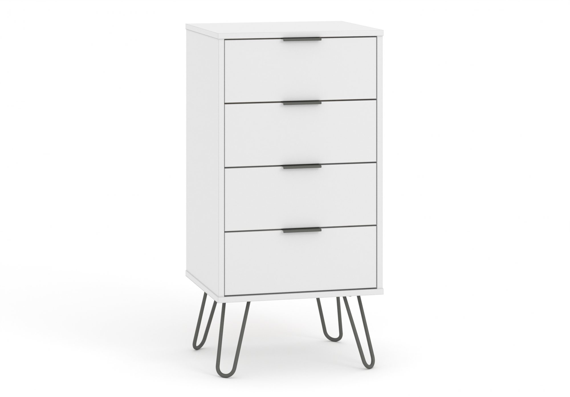 Core Products Core Augusta White 4 Drawer Narrow Chest of Drawers (Flat Packed)