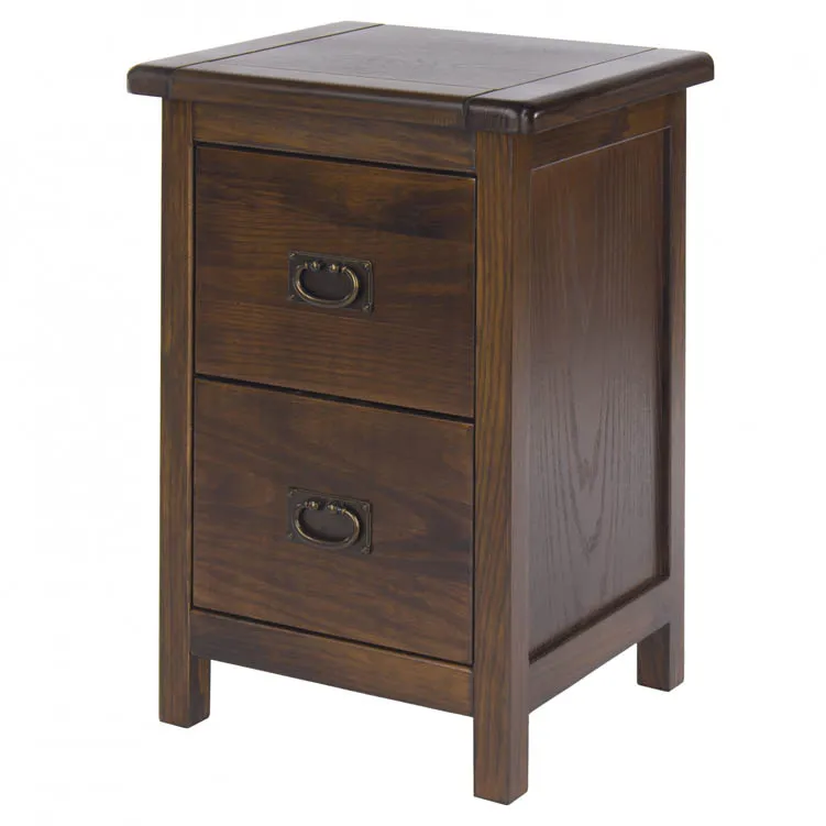 Dark brown nightstand with drawers deals