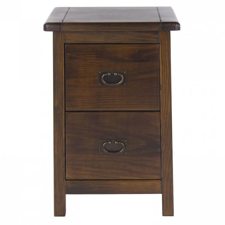 Core Core Boston Dark Antique Pine 2 Drawer Petite Bedside Table