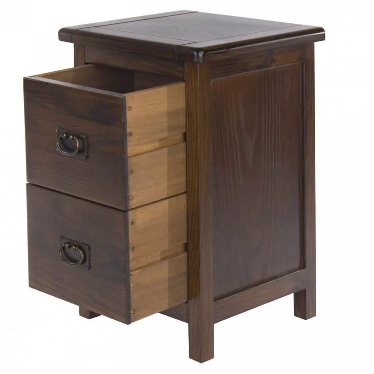 Core Products Core Boston Dark Antique Pine 2 Drawer Petite Bedside Table