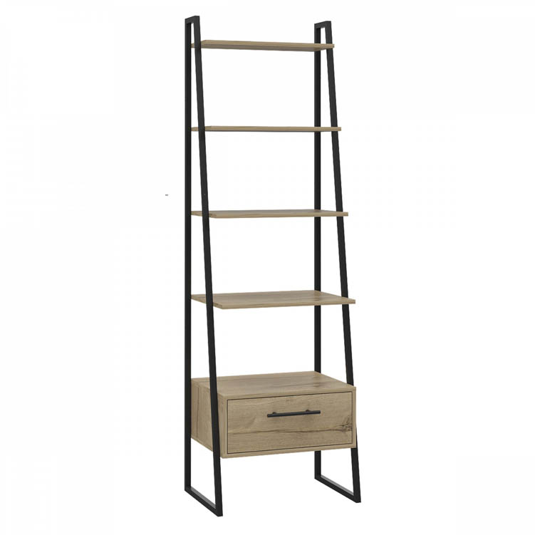 Core Products Core Brooklyn Bleached Pine Effect 1 Drawer Ladder Shelf Unit (Flat Packed)