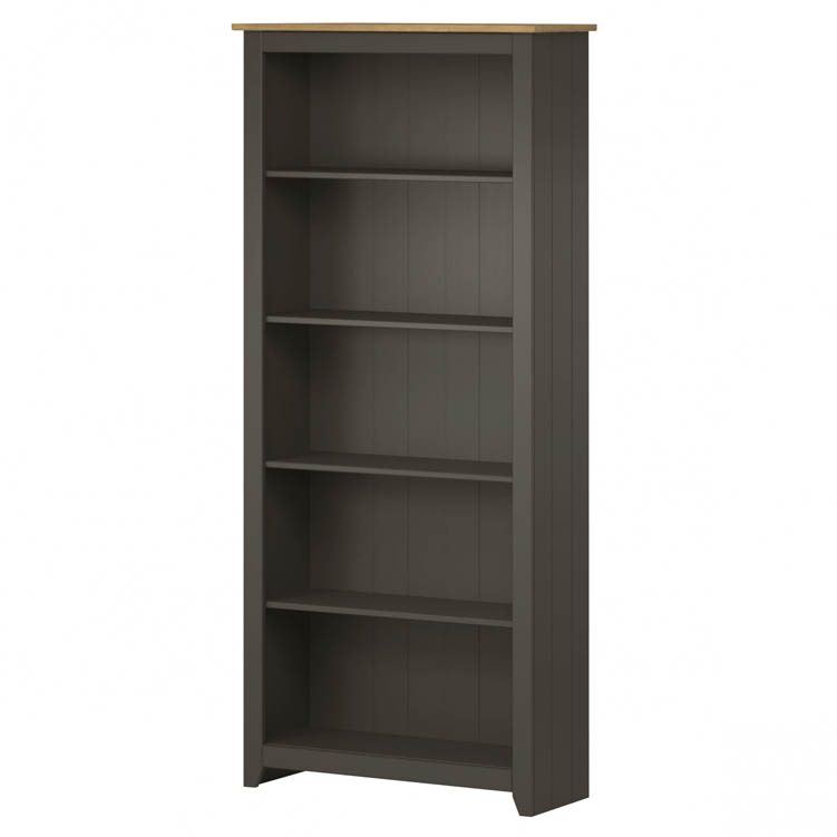 Core Products Core Capri Carbon and Waxed Pine Tall Bookcase (Flat Packed)