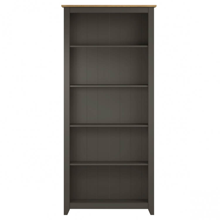 Core Products Core Capri Carbon and Waxed Pine Tall Bookcase (Flat Packed)