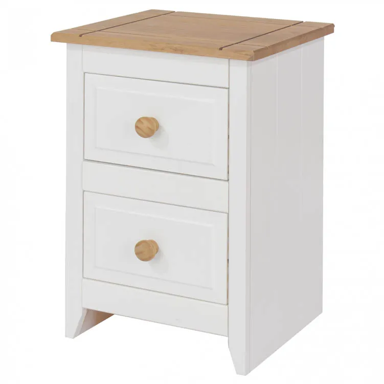 Core Products Core Capri White 2 Drawer Petite Bedside Table