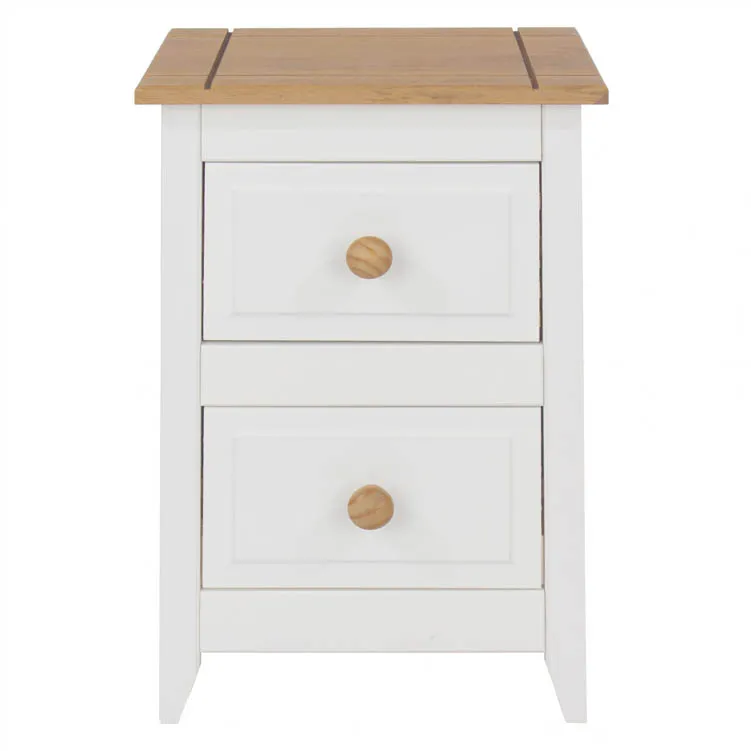 Core Core Capri White 2 Drawer Petite Bedside Table