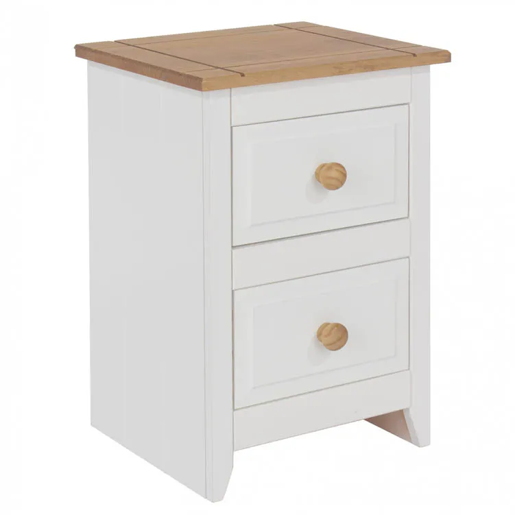 Core Core Capri White 2 Drawer Petite Bedside Table