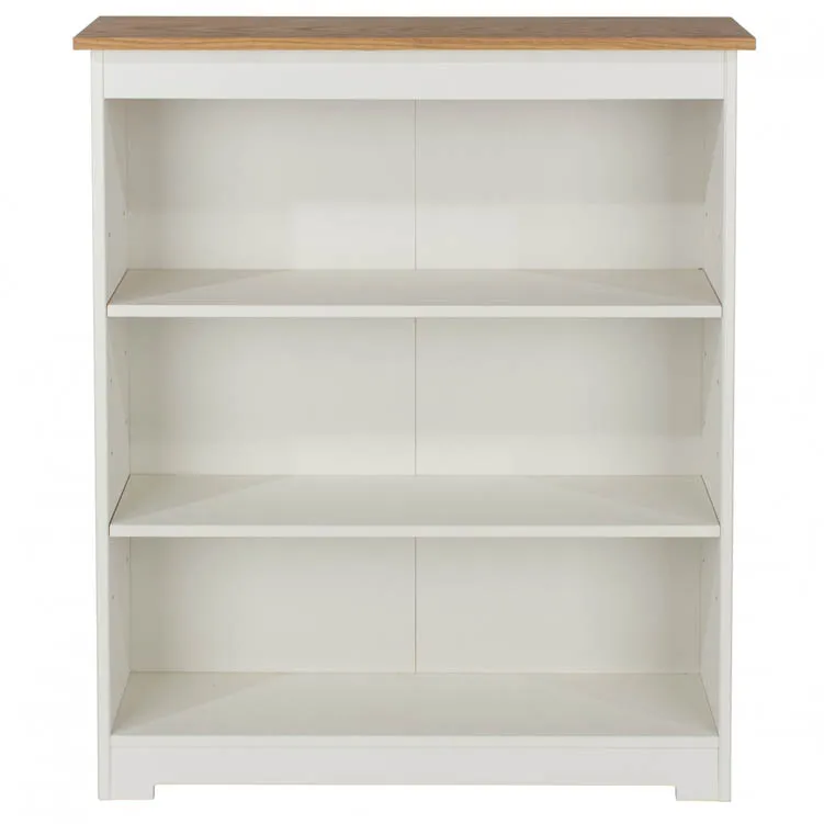 Core Core Colorado White and Oak Low Wide Bookcase