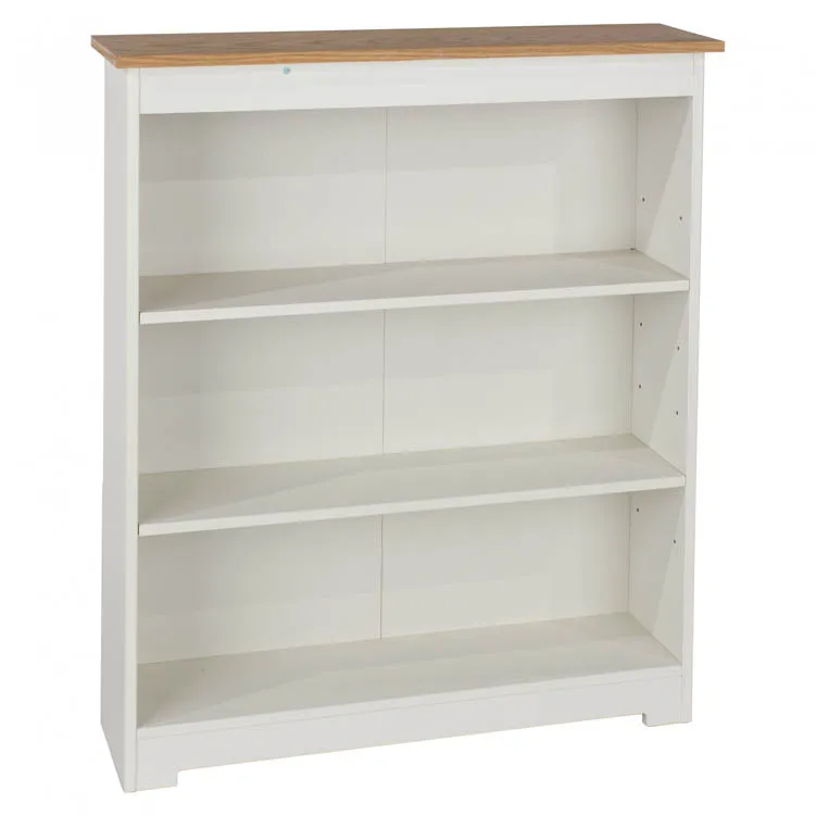 Core Products Core Colorado White and Oak Low Wide Bookcase