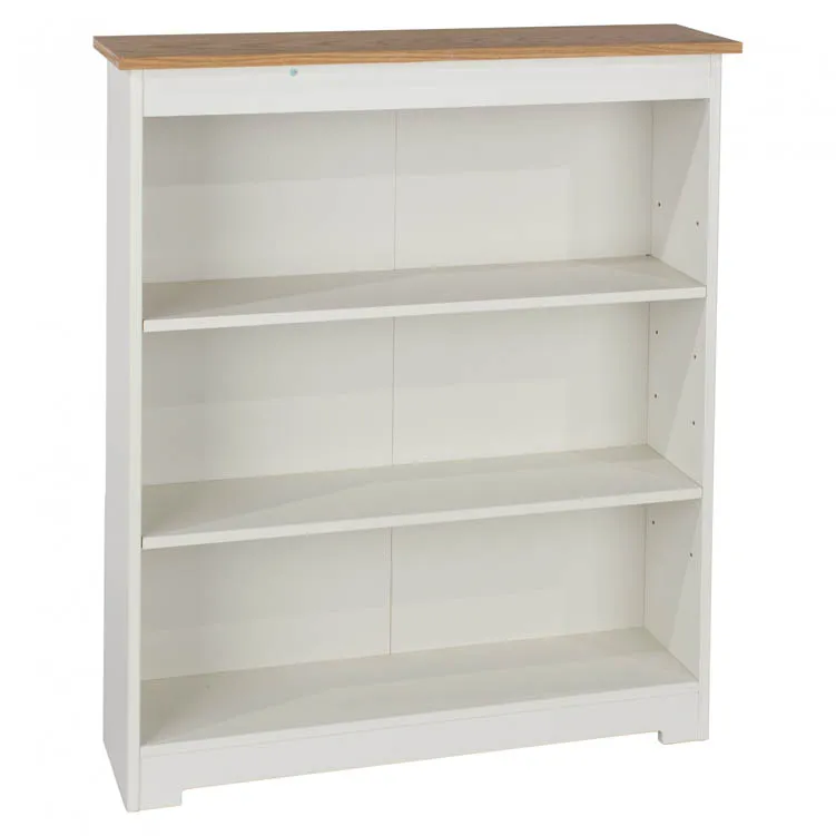 Core Core Colorado White and Oak Low Wide Bookcase