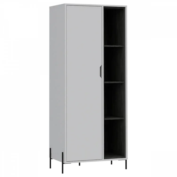 Core Products Core Dallas White and Grey Oak Bookcase Display Unit