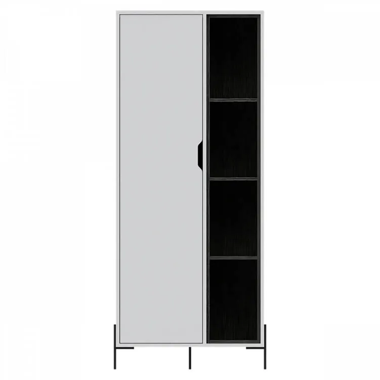 Core Core Dallas White and Grey Oak Bookcase Display Unit