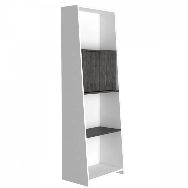 Core Core Dallas White and Grey Oak Bookcase