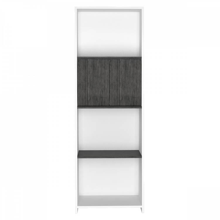Core Products Core Dallas White and Carbon Grey Oak Bookcase (Flat Packed)