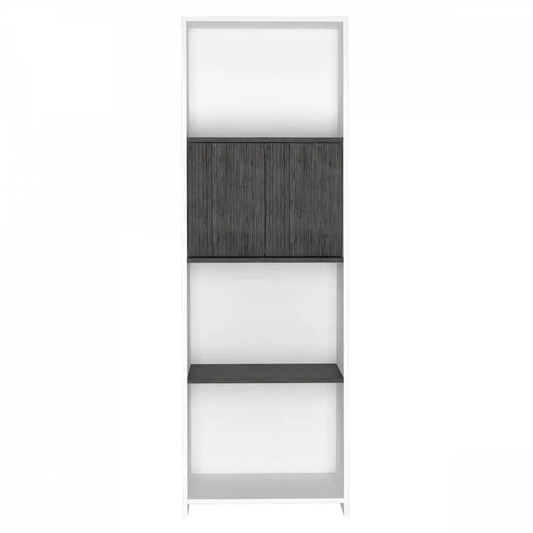 Core Core Dallas White and Grey Oak Bookcase