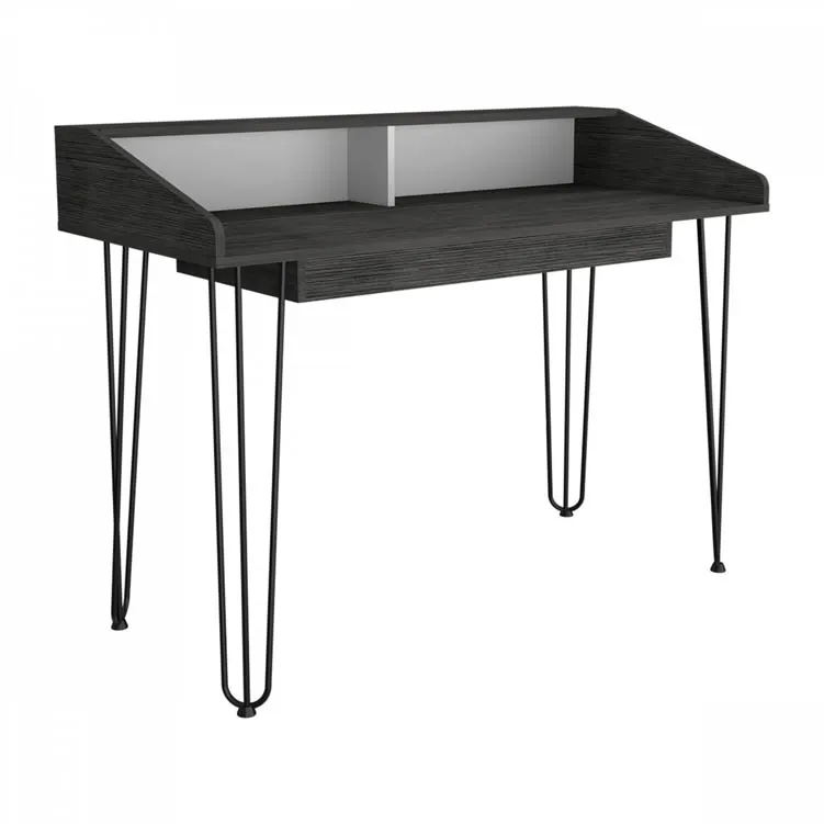 Core Core Dallas White and Grey Oak Home Office Desk with Drawer