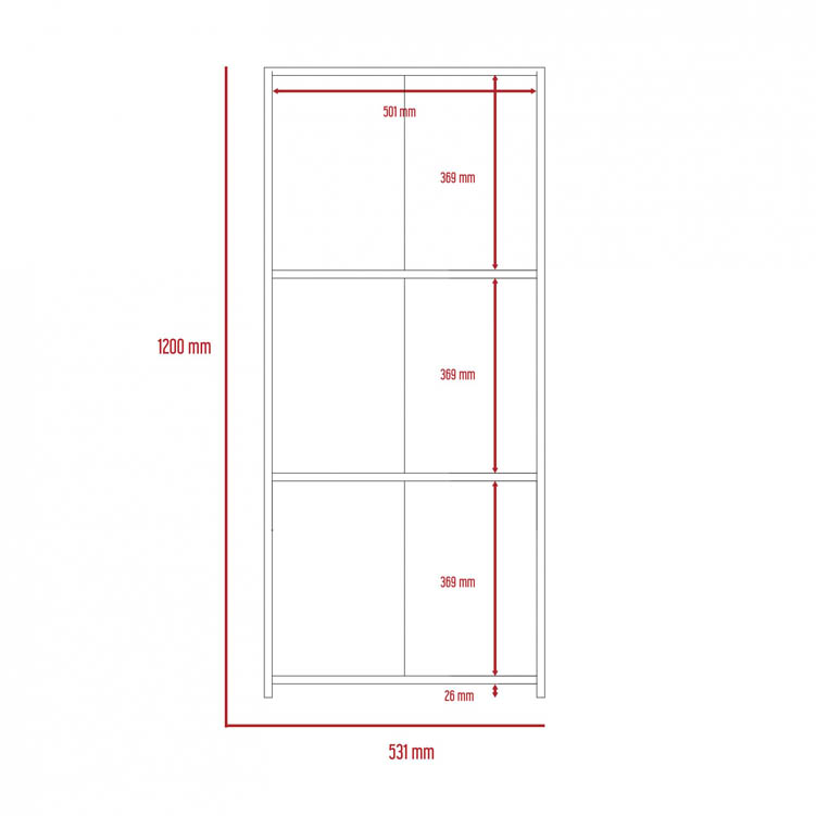 Core Products Core Dallas White and Carbon Grey Oak Low Bookcase (Flat Packed)