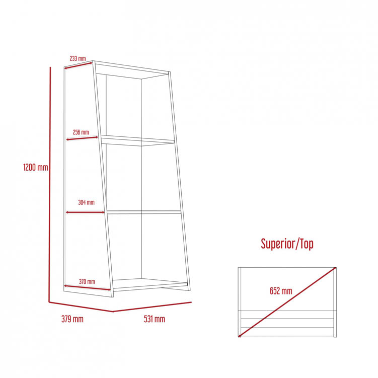 Core Products Core Dallas White and Carbon Grey Oak Low Bookcase (Flat Packed)