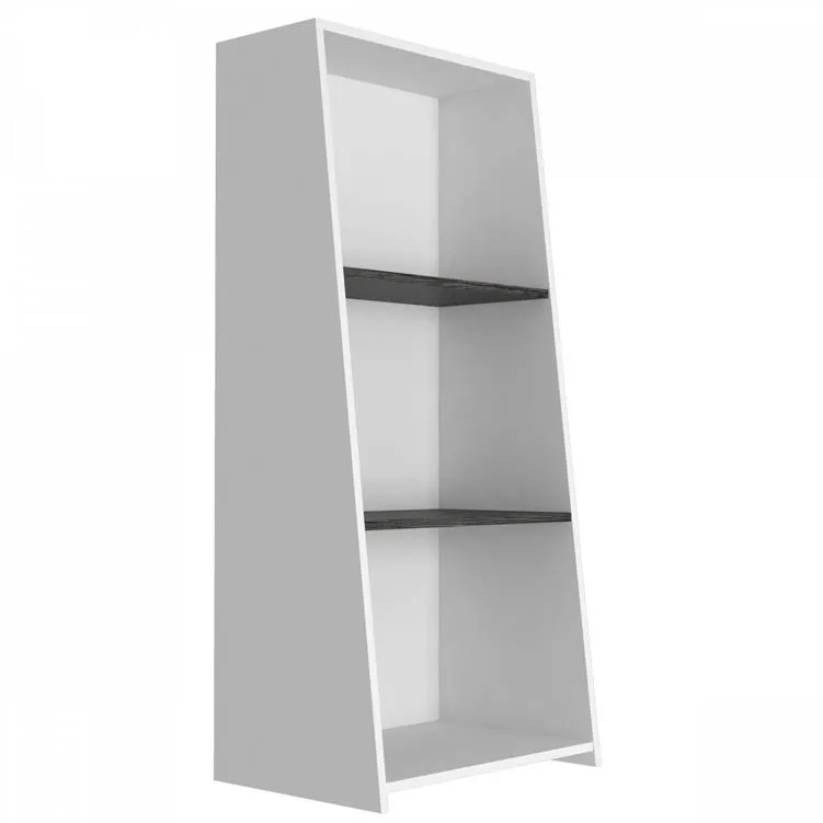 Core Core Dallas White and Grey Oak Low Bookcase