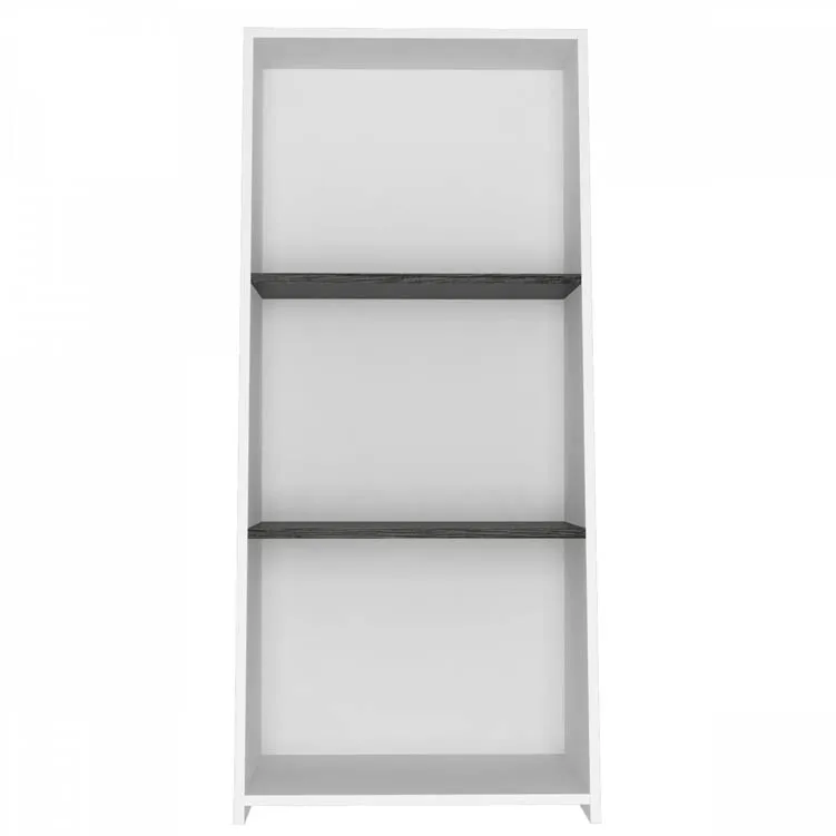 Core Products Core Dallas White and Grey Oak Low Bookcase