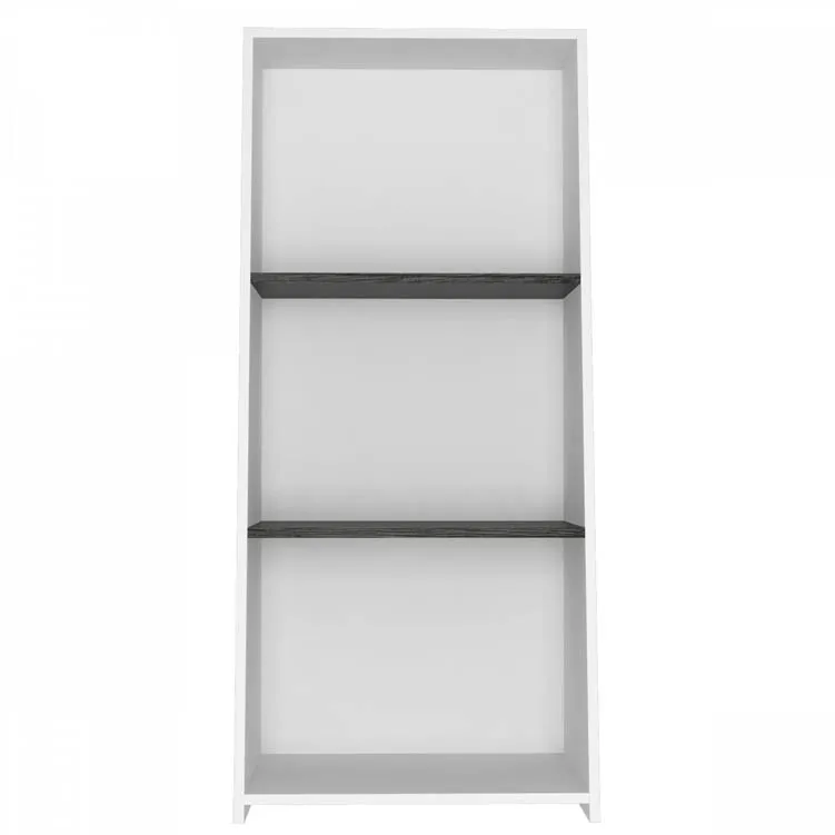 Core Core Dallas White and Grey Oak Low Bookcase