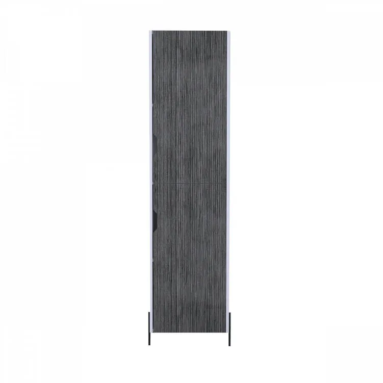Core Core Dallas White and Grey Oak Tall 2 Door Storage Cabinet