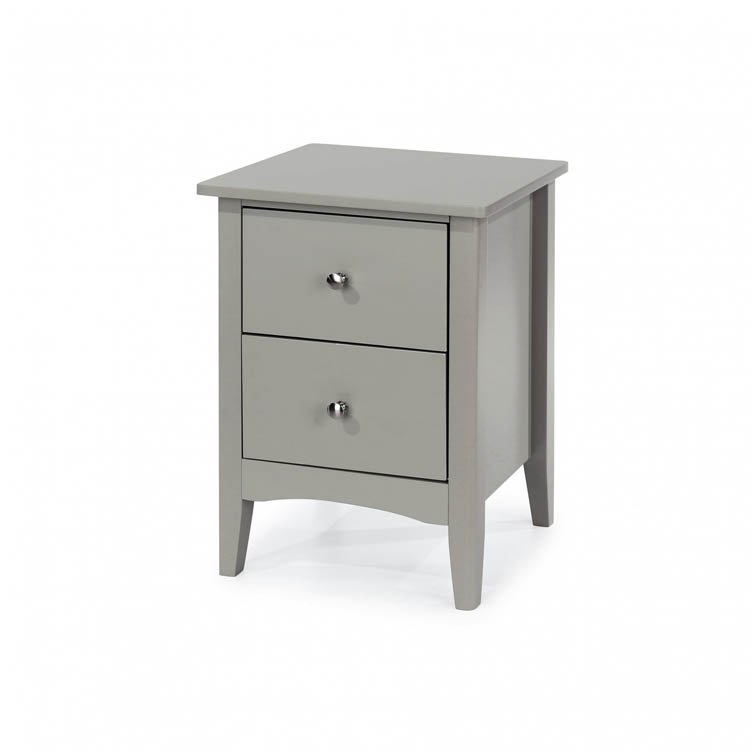Core Products Core Como Light Grey 2 Drawer Bedside Cabinet (Flat Packed)