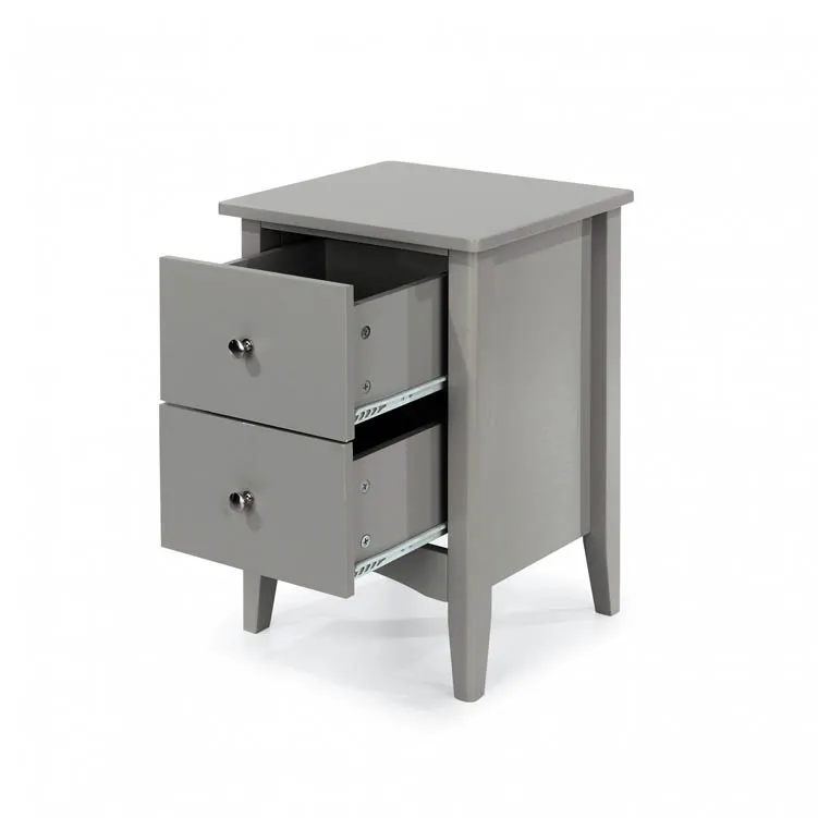 Core Core Como Light Grey 2 Drawer Bedside Table