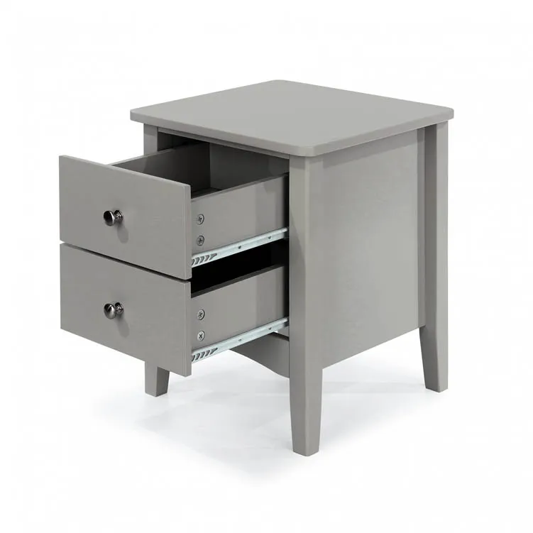 Core Products Core Como Light Grey 2 Petite Drawer Bedside Table