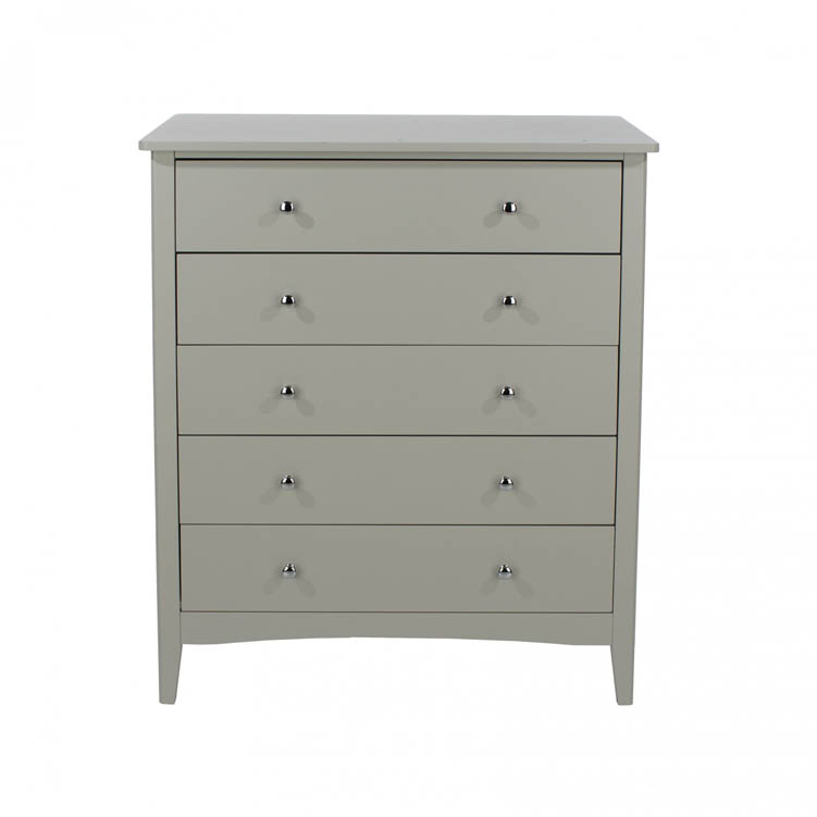 Core Products Core Como Light Grey 5 Drawer Chest of Drawers (Flat Packed)