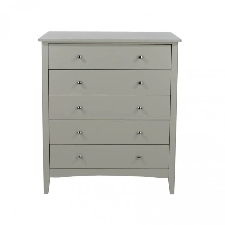Core Core Como Light Grey 5 Drawer Chest of Drawers