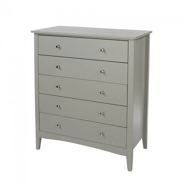 Core Core Como Light Grey 5 Drawer Chest of Drawers