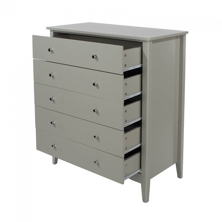 Core Products Core Como Light Grey 5 Drawer Chest of Drawers (Flat Packed)