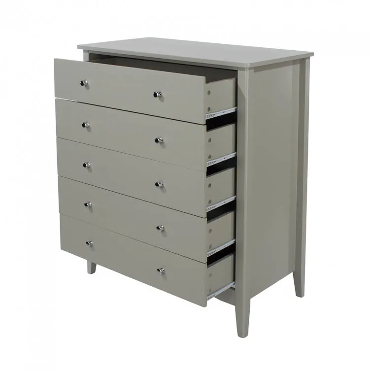 Core Core Como Light Grey 5 Drawer Chest of Drawers