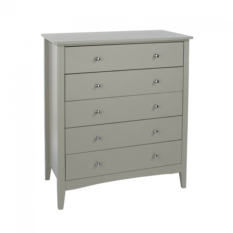 Core Products Core Como Light Grey 5 Drawer Chest of Drawers (Flat Packed)