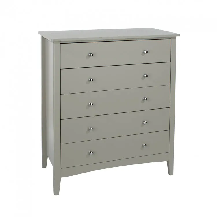 Core Core Como Light Grey 5 Drawer Chest of Drawers