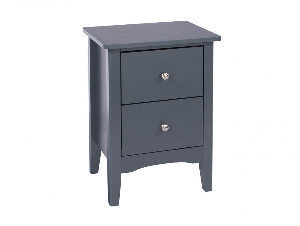 Core Products Core Como Midnight Blue 2 Drawer Bedside Cabinet (Flat Packed)