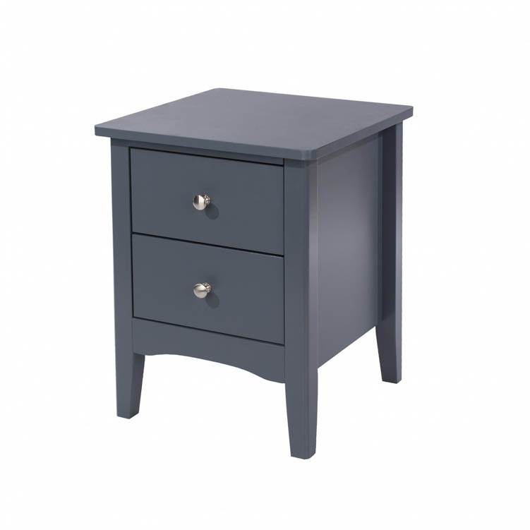 Core Products Core Como Midnight Blue 2 Drawer Petite Bedside Cabinet (Flat Packed)