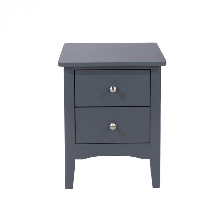 Core Products Core Como Midnight Blue 2 Drawer Petite Bedside Cabinet (Flat Packed)
