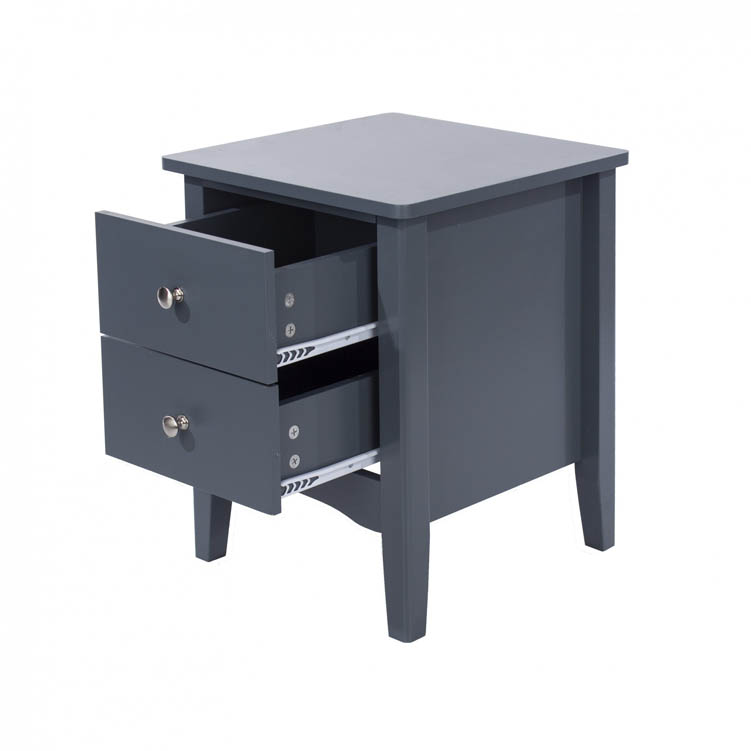 Core Products Core Como Midnight Blue 2 Drawer Petite Bedside Cabinet (Flat Packed)