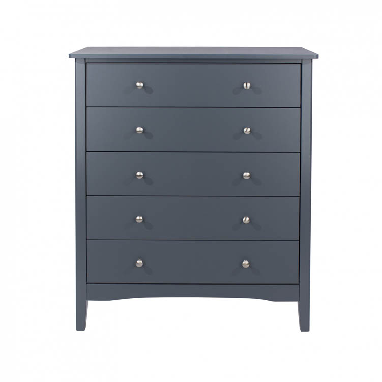 Core Products Core Como Midnight Blue 5 Drawer Chest of Drawers (Flat Packed)