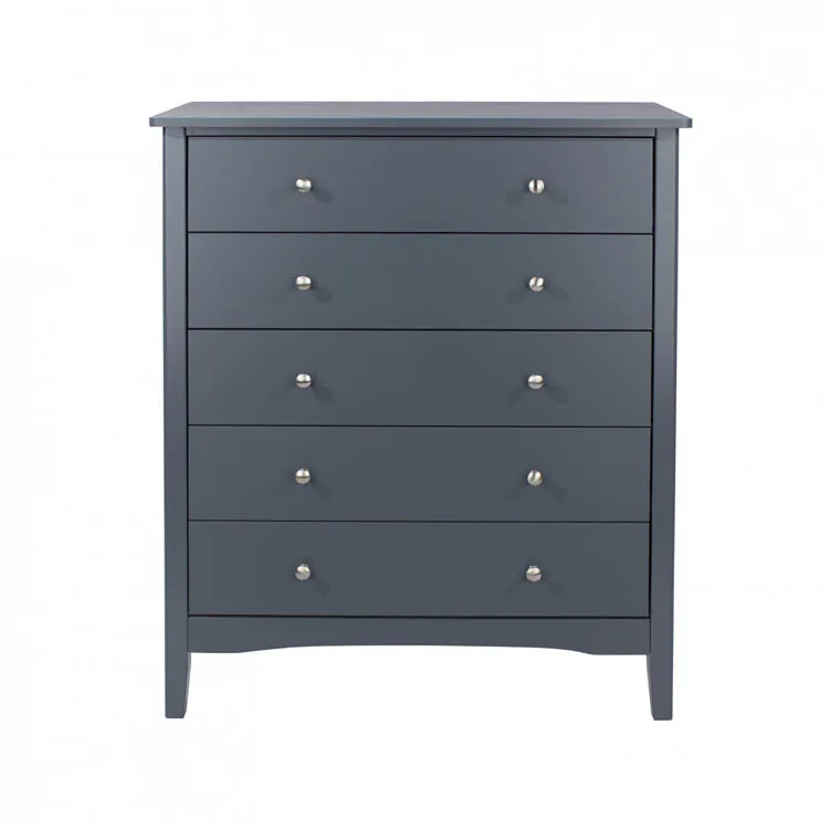 Core Core Como Midnight Blue 5 Drawer Chest of Drawers