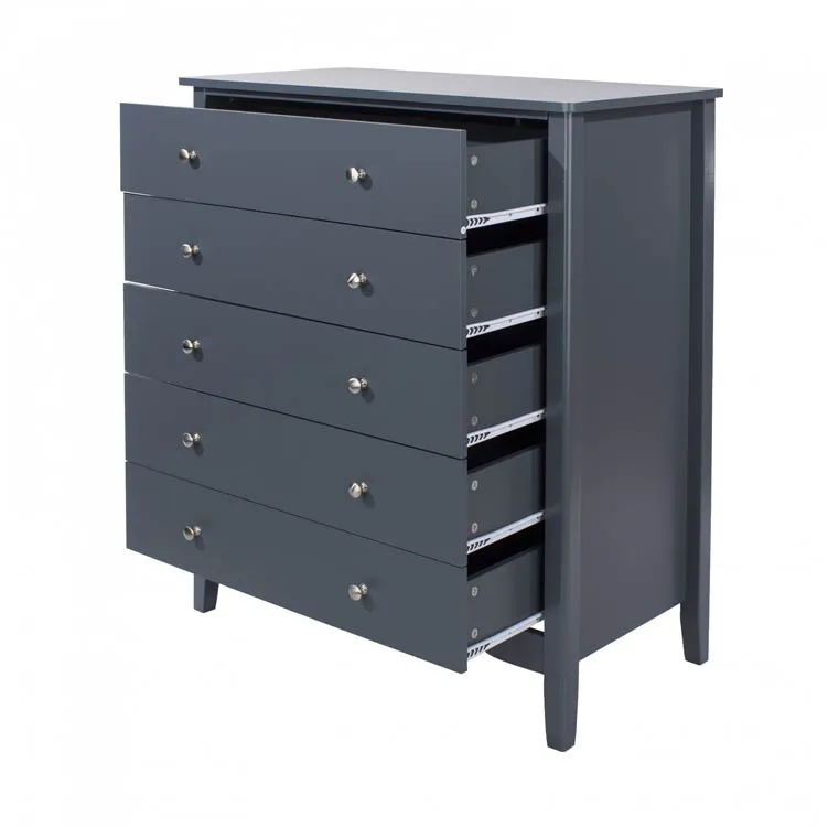 Core Core Como Midnight Blue 5 Drawer Chest of Drawers