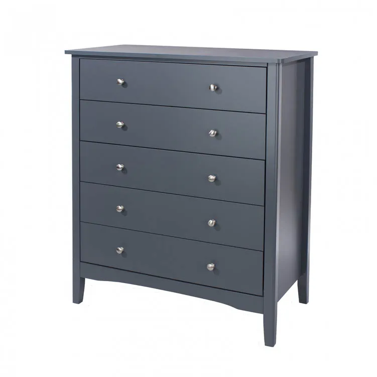 Core Core Como Midnight Blue 5 Drawer Chest of Drawers