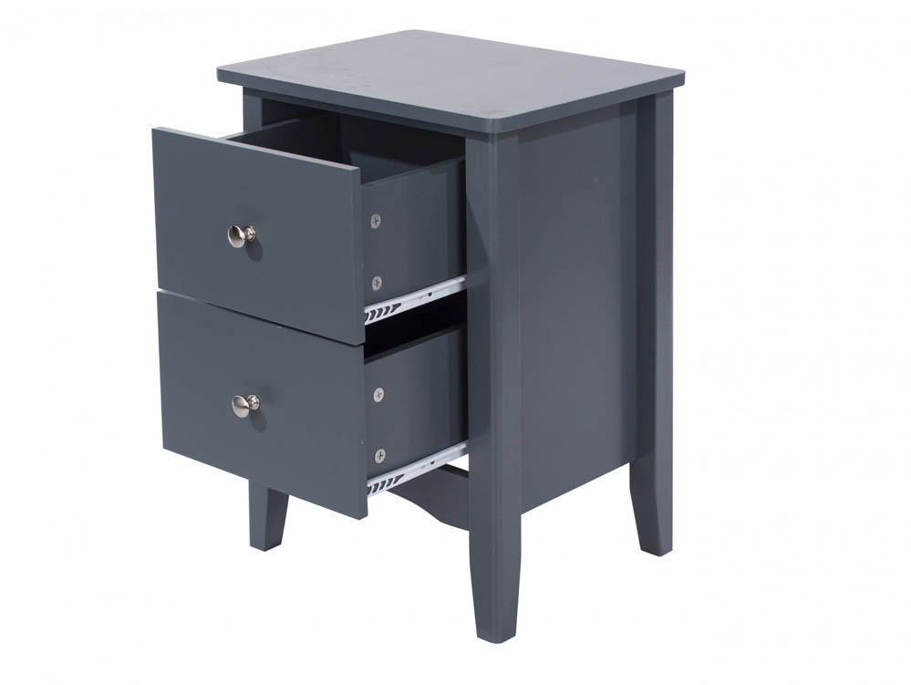 Core Products Core Como Midnight Blue 2 Drawer Bedside Cabinet (Flat Packed)