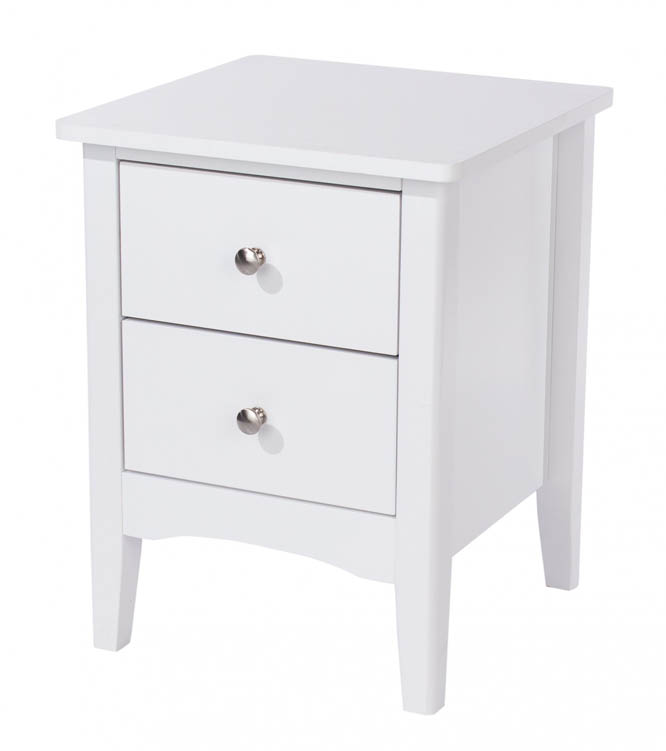 Core Products Core Como White 2 Petite Drawer Bedside Cabinet (Flat Packed)