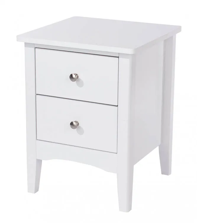 Core Products Core Como White 2 Petite Drawer Bedside Table